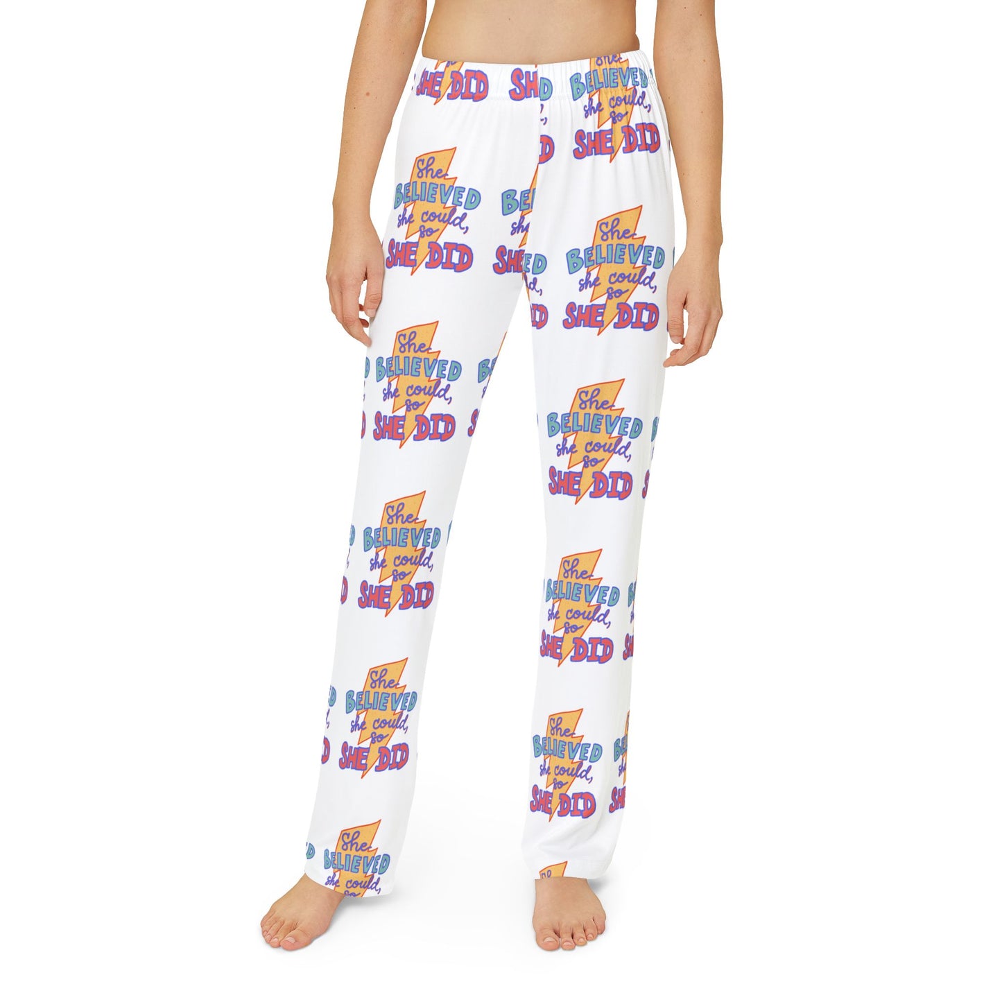 She Believed She Could So She Did Kids Pajama Pants