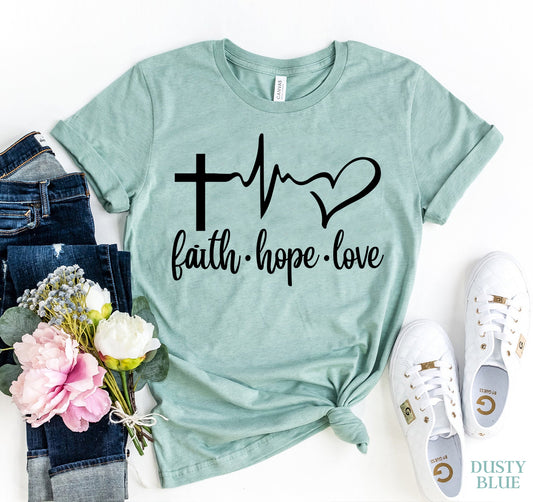 Faith Love Hope T-shirt - Adult